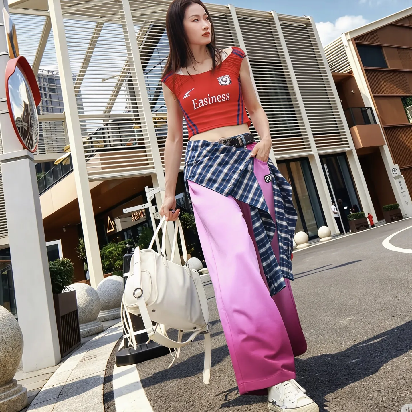 "𝙉𝙚𝙬⚜️Valentine" 2026 Spring and Summer New Arrival straight trousers 300g pure cotton spring and summer wash gradient Retro distressed gradient micro-stamp Color: Pink fluorescent green Gray Sizes: S M L XL XXL